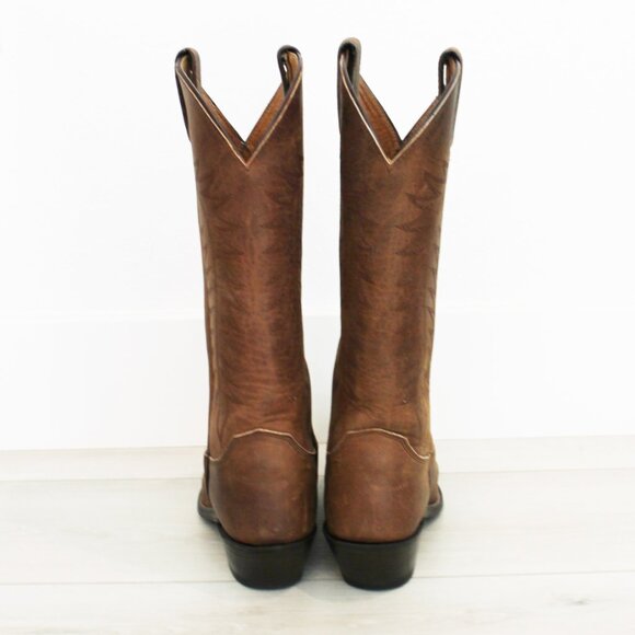 Justin Boots Apache Bay Distressed Brown Leather Womens Cowgirl Boots L4935 6.5B - Picture 6 of 14